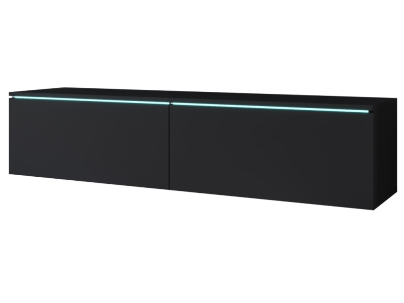 Szafka TV DONNA 140 czarny grafit z oświetleniem LED 329755