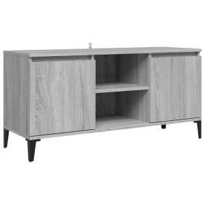 Szafka TV metalowe nóżki szary dąb sonoma 103.5x35x50 cm 867488 Szafka TV metalowe nóżki szary dąb sonoma 103.5x35x50 cm 867488