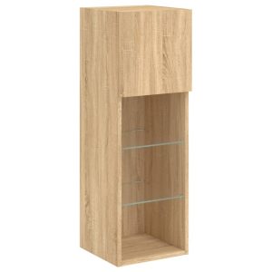 Szafka TV z LED dąb sonoma 30.5x30x90 cm 867309