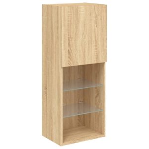 Szafka TV z LED dąb sonoma 40.5x30x102 cm 867319