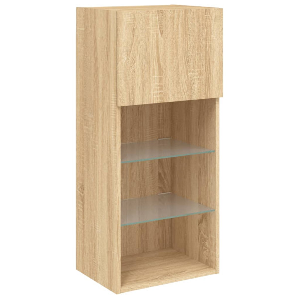 Szafka TV z LED dąb sonoma 40.5x30x90 cm 867298