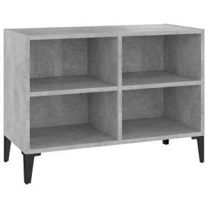 Szafka TV z metalowymi nóżkami szarość betonu 69.5x30x50 cm 867581