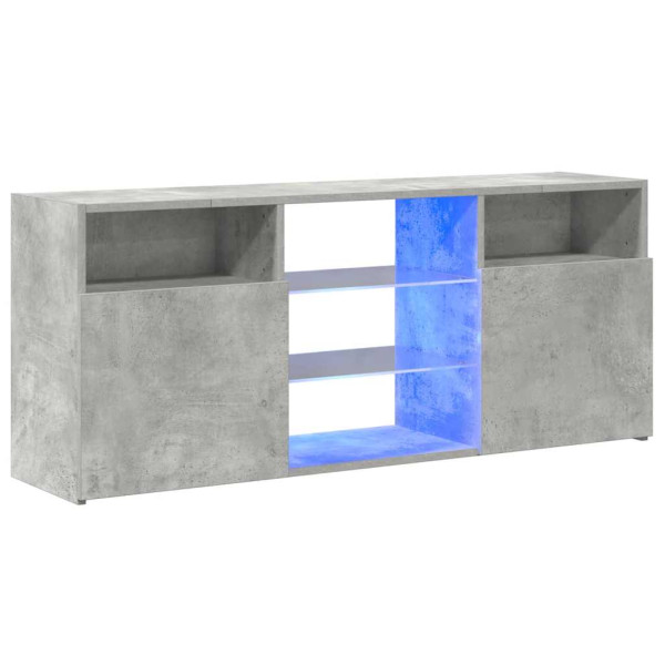 Szafka TV z oświetleniem LED szarość betonu 120x30x50 cm 866864