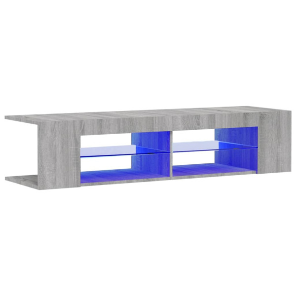 Szafka TV z oświetleniem LED szary dąb sonoma 135x39x30 cm 868227