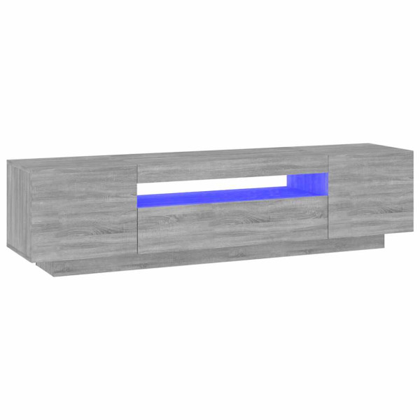 Szafka TV z oświetleniem LED szary dąb sonoma 160x35x40 cm 867722