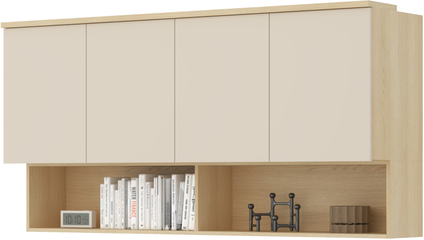 Szafka wisząca 168 cm z 4 drzwiami i półkami TERRA 1069902