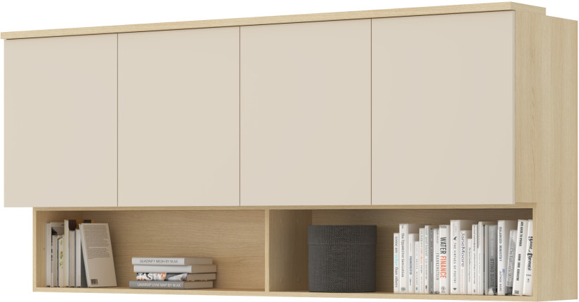 Szafka wisząca 186 cm z 4 drzwiami i półkami TERRA 1069901
