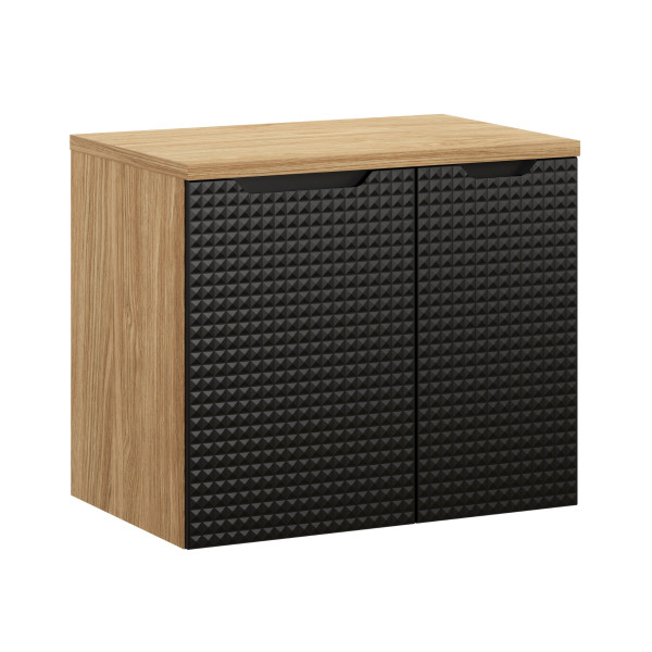 Szafka Wisząca Luxor Black 70cm z Blatem 983979