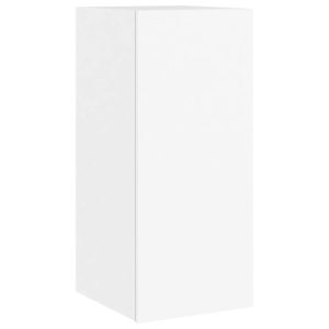 Szafka Wisząca RTV Stolik Półka Szafka Ścienna Biała LED 30.5x35x70 cm 763357 Szafka Wisząca RTV Stolik Półka Szafka Ścienna Biała LED 30.5x35x70 cm 763357