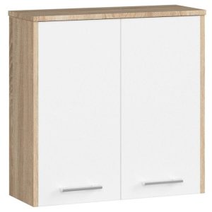 Szafka wisząca, witryna, ELION, 60x23x60 sonoma, biel | TYLETEGOTU 989319 Szafka wisząca, witryna, ELION, 60x23x60 sonoma, biel | TYLETEGOTU 989319