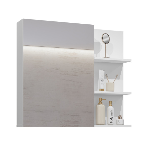 Szafka wisząca z lustrem 78 cm IRVINE do łazienki 791383