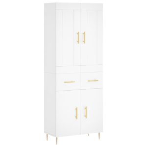 Szafka Witrynka Biała z Drzwiami 69.5x34x180 cm do Salonu Pokoju 741445 Szafka Witrynka Biała z Drzwiami 69.5x34x180 cm do Salonu Pokoju 741445