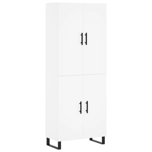 Szafka Witrynka Biała z Drzwiami 69.5x34x180 cm do Salonu Pokoju 741751