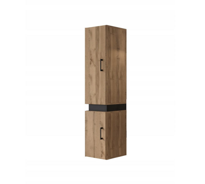 Szafka wysoka System Trio 135cm Dąb Wotan + Czarny 684856
