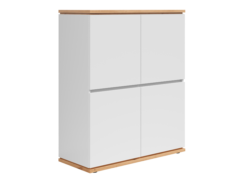 Szafka Yamael 100 cm z 4 drzwiami biała 399324