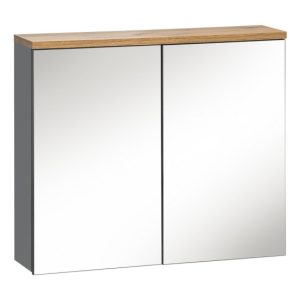 Szafka z lustrem 80 cm Bali szary 126524 Szafka z lustrem 80 cm Bali szary 126524