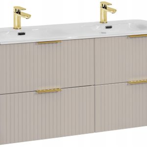 Szafka Z UMYWALKĄ 120 cm RYFLE Wisząca SZUFLADY ADEL KASZMIR 270688