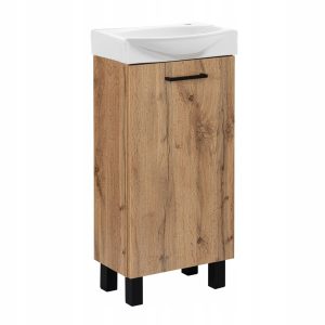 Szafka z Umywalką 40×22 cm Stojąca Dąb Craft Złoty 436248