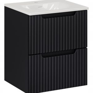 Szafka Z UMYWALKĄ 50 cm CZARNA WISZĄCA RYFLE 2S NOVA BLACK 270780 Szafka Z UMYWALKĄ 50 cm CZARNA WISZĄCA RYFLE 2S NOVA BLACK 270780
