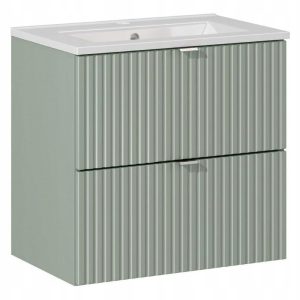 Szafka Z UMYWALKĄ 50 cm RYFLE Wisząca Szuflady LINE GREEN 270693 Szafka Z UMYWALKĄ 50 cm RYFLE Wisząca Szuflady LINE GREEN 270693