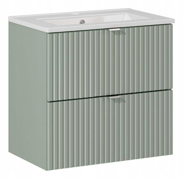 Szafka Z UMYWALKĄ 50 cm RYFLE Wisząca Szuflady LINE GREEN 270693