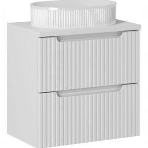 Szafka Z Umywalką 60 cm BLAT Biały SZUFLADY Ryfle NOVA WHITE 290876
