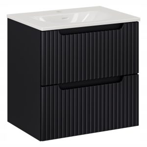 Szafka Z UMYWALKĄ 60 cm CZARNA WISZĄCA RYFLE 2S NOVA BLACK 270774