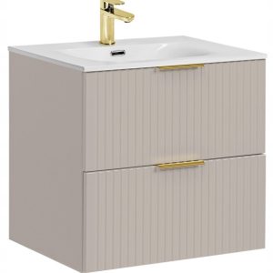 Szafka Z UMYWALKĄ 60 cm RYFLE Wisząca SZUFLADY ADEL KASZMIR 270694