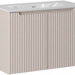 Szafka z Umywalką 80 cm Wisząca RYFLE Drzwi NOVA KASZMIR 265877 Szafka z Umywalką 80 cm Wisząca RYFLE Drzwi NOVA KASZMIR 265877