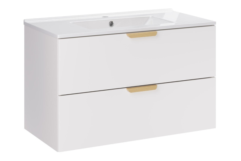 Szafka z Umywalką Aster White 80cm z Umywalką Meblową Lava 979247
