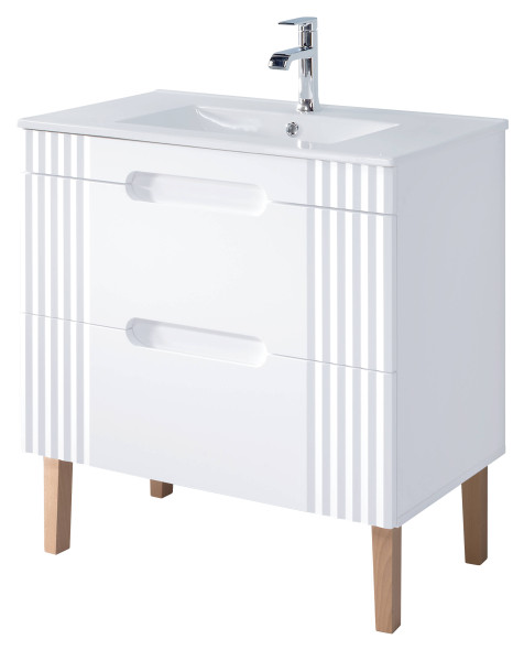 Szafka z Umywalką Fiji White 80 cm z Umywalką 979962
