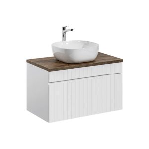 Szafka z Umywalką Iconic White 80cm z Umywalką Nablatową Smile 979979