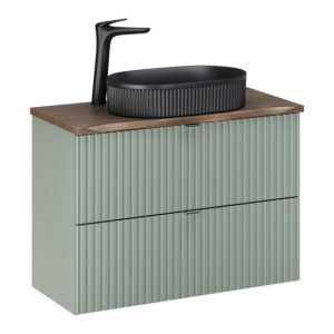Szafka z Umywalką Line Reed Green 80cm z Blatem i Umywalką Nablatową Beyond 979150