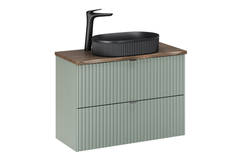 Szafka z Umywalką Line Reed Green 80cm z Blatem i Umywalką Nablatową Beyond 979150