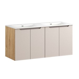 Szafka z Umywalką Luxor Beige 120cm z Umywalką Meblową Sky 979133