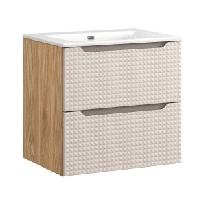 Szafka z Umywalką Luxor Beige 60cm z Umywalką Meblową Sky 979166