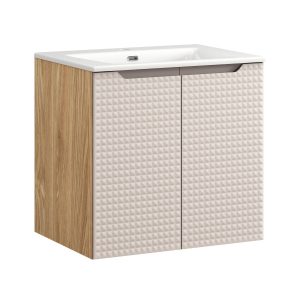 Szafka z Umywalką Luxor Beige 60cm z Umywalką Meblową Sky 979152