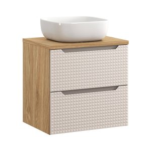 Szafka z Umywalką Luxor Beige 60cm z Umywalką Nablatową Smile 979259 Szafka z Umywalką Luxor Beige 60cm z Umywalką Nablatową Smile 979259