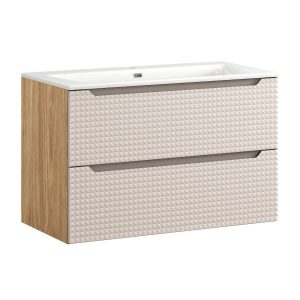 Szafka z Umywalką Luxor Beige 90cm z Umywalką Meblową Sky 979143 Szafka z Umywalką Luxor Beige 90cm z Umywalką Meblową Sky 979143