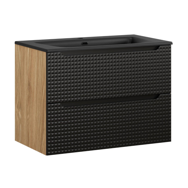 Szafka z Umywalką Luxor Black 80cm z Umywalką Meblową Sky 979221