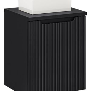 Szafka z Umywalką Nova Black 50cm z Blatem i Umywalką Nablatową Gaja 979200