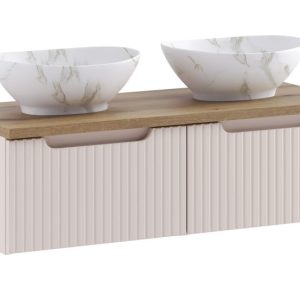 Szafka z Umywalką Nova Cashmere 100cm z Blatem i Umywalką Nablatową Pati 979145