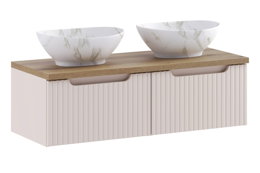 Szafka z Umywalką Nova Cashmere 100cm z Blatem i Umywalką Nablatową Pati 979145
