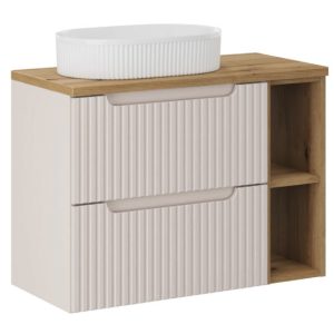 Szafka z Umywalką Nova Cashmere 80cm z Blatem i Umywalką Nablatową Beyond 979230