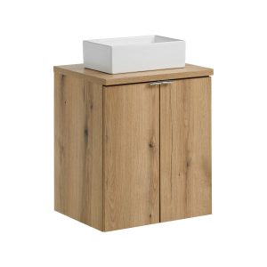 Szafka z Umywalką Nova Oak 50cm z Blatem i Umywalką Nablatową Gaja 1003195 Szafka z Umywalką Nova Oak 50cm z Blatem i Umywalką Nablatową Gaja 1003195