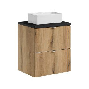 Szafka z Umywalką Nova Oak 50cm z Blatem i Umywalką Nablatową Gaja 1003196 Szafka z Umywalką Nova Oak 50cm z Blatem i Umywalką Nablatową Gaja 1003196