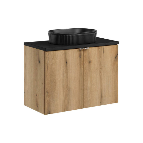 Szafka z Umywalką Nova Oak 80cm z Blatem i Umywalką Nablatową Beyond 979134