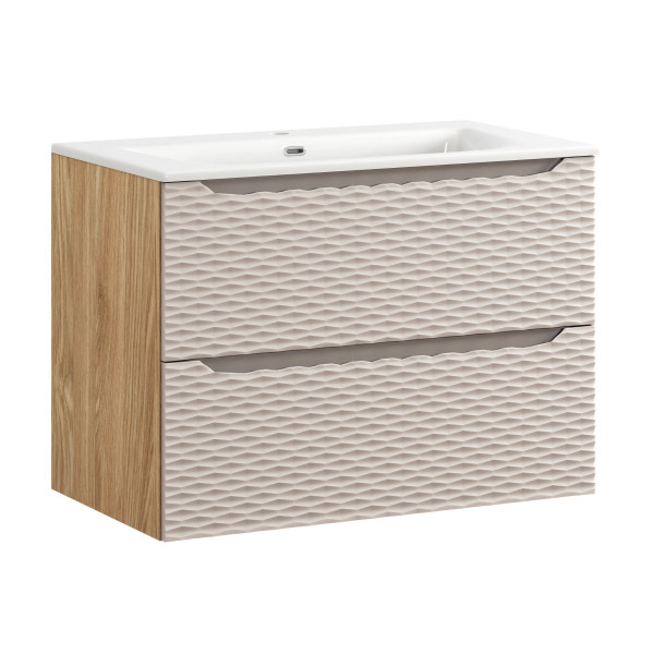 Szafka z Umywalką Ocean Beige 80cm z Umywalką Meblową Sky 979256