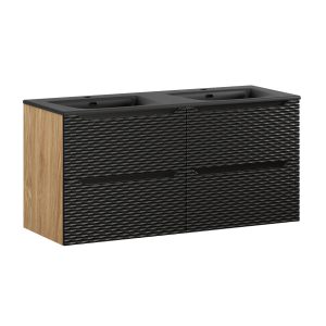 Szafka z Umywalką Ocean Black 120cm z Umywalką Meblową Sky 979178