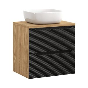 Szafka z Umywalką Ocean Black 60cm z Umywalką Nablatową Smile 979218 Szafka z Umywalką Ocean Black 60cm z Umywalką Nablatową Smile 979218